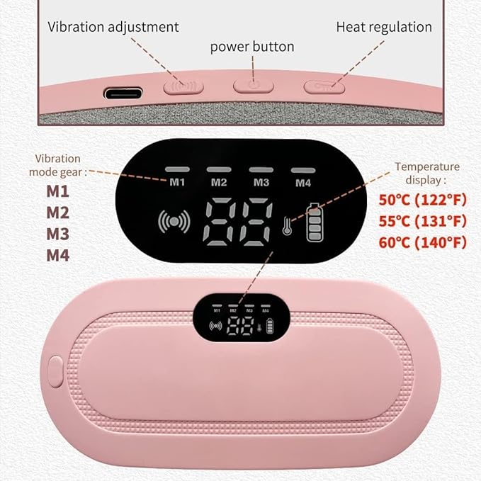 Period Cramp Relief Heater And Massager Belt